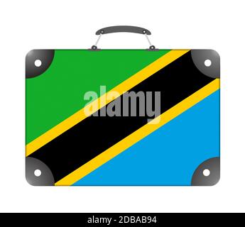 Togo country flag in the form of a travel suitcase on a white background - illustration Stock Photo