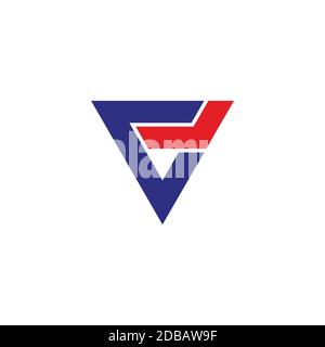 abstract triangle letter ev linear design symbol logo vector Stock Vector
