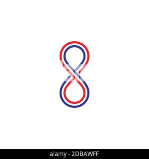 infinity street line overlapping design logo vector Stock Vector