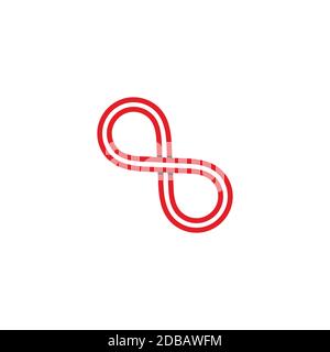 infinity shadow overlapping line colorful design logo vector Stock Vector