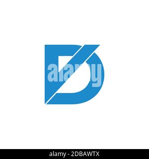 abstract letter vd geometric simple link logo vector Stock Vector