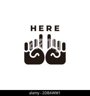 pointing up directions finger sign icon symbol vector Stock Vector