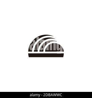 simple geometric sun signal symbol design logo vector Stock Vector