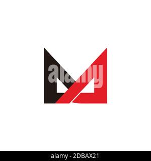 letter ma triangle arrow colorful geometric logo vector Stock Vector