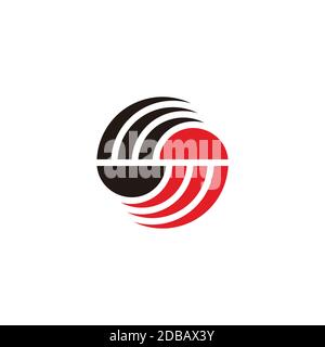 abstract circle motion rotation design symbol logo vector Stock Vector