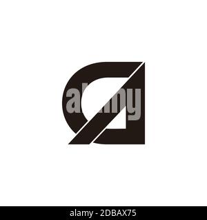 abstract letter ca arrow geometric simple logo vector Stock Vector