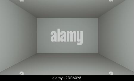 3d rendering abstract room with realistic black cylinder podium, red ...