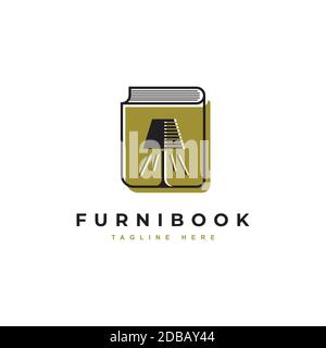Interior book logo design symbol vector template Stock Vector