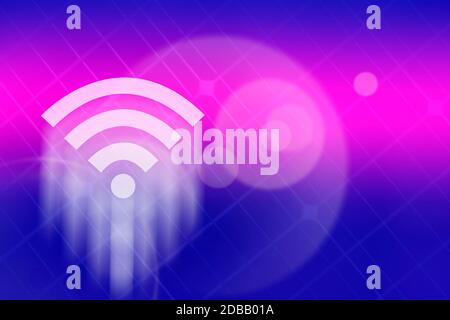 Wifi icon against colored background Stock Photo
