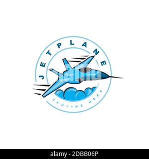 Jet symbol logo design vector template Stock Vector