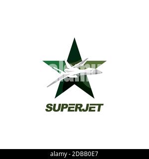 Jet symbol logo design vector template Stock Vector