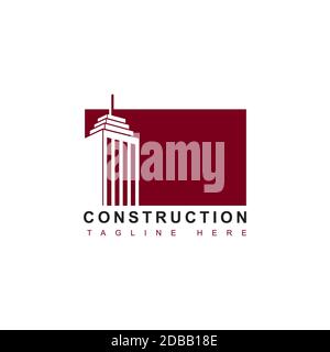 Building construction logo. modern template design. vector icon illustration Stock Vector