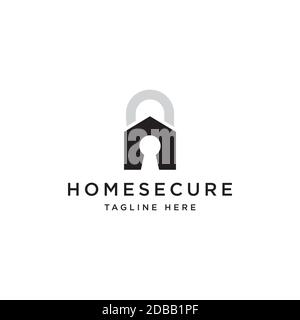 Home secure logo design symbol vector template Stock Vector