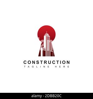 Building icon logo design vector template.Property security logo design inspiration Stock Vector