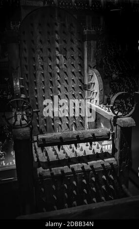 Medieval instrument of torture, detail of torture in the inquisition Stock Photo