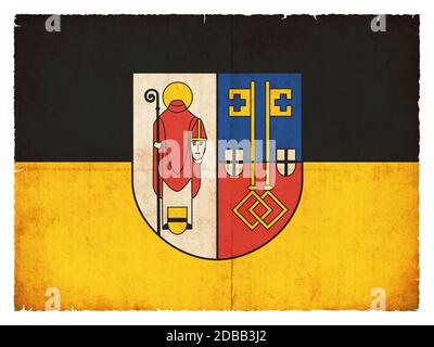 Flag of the German town Krefeld (North Rhine-Westphalia, Germany) created in grunge style