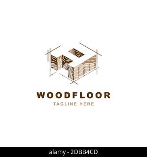 Wood logo with letter A shape illustration vector design template Stock Vector