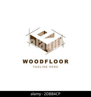 Wood logo with letter R shape illustration vector design template Stock Vector