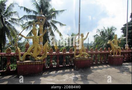 Wat Krom Cambodia, Sihanoukville, Intra Ngean Pagoda Stock Photo