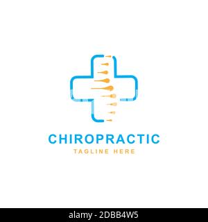 Healthcare logo design icon vector template.Chiropractic symbol illustration Stock Vector