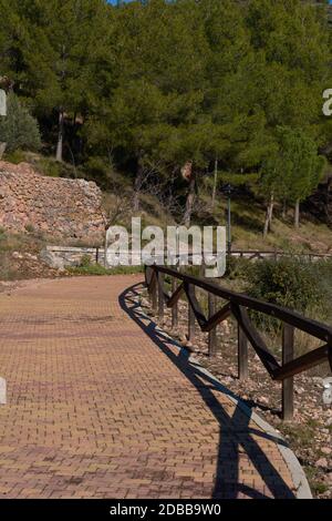 Road to peace and tranquility in autumn Stock Photo