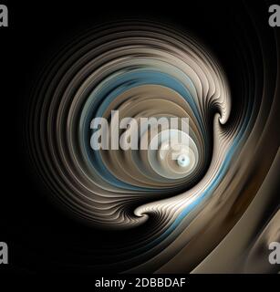 Abstract fractal shape plastic bead in the center. Stock Photo