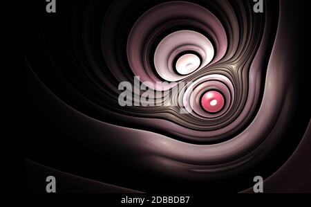 Abstract fractal shape plastic bead in the center. Stock Photo