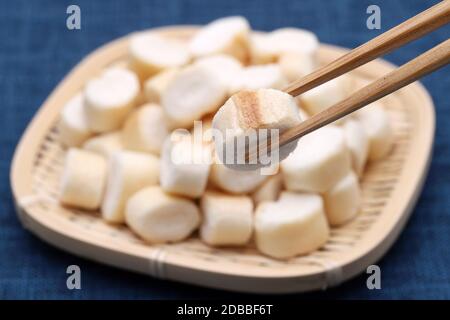 Traditional Japanese food, Fu made with gluten of wheat Stock Photo