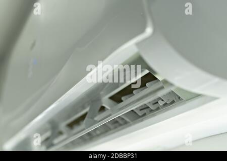 Open Air conditioner is used in the room Stock Photo