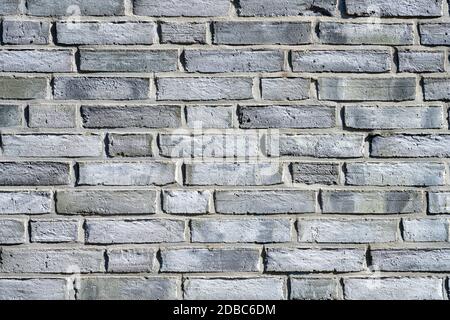 Background from a new gray brick wall Stock Photo