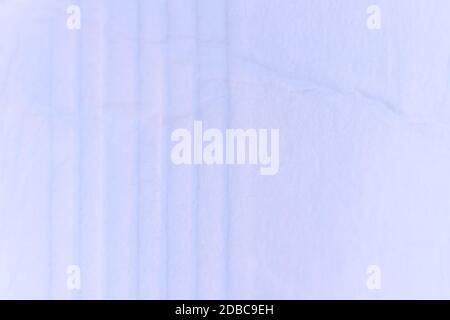 Crumpled Lines on Sky Blue Paper Texture. Macro Closeup. Stock Photo