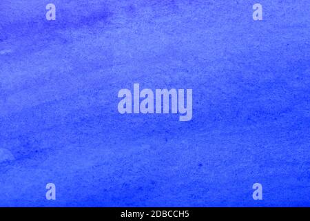 Deep blue hand drawn aquarelle backdrop. Abstract watercolor background textured image. Stock Photo