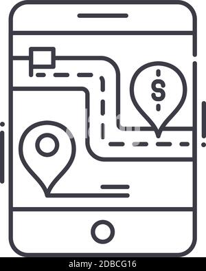 road map Linear icon. Editable stroke line Stock Vector Image & Art - Alamy