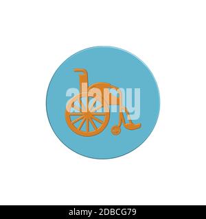 Disability Symbol. 3D Wheelchair Handicap Icon. Design template vector Stock Vector