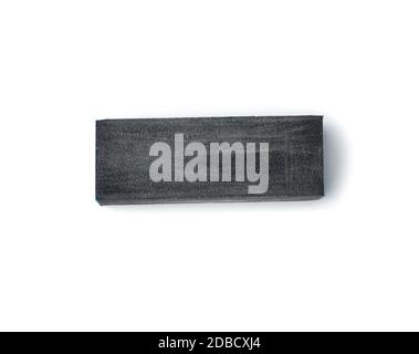 used black nail file nail bar isolated on white background, close up Stock Photo