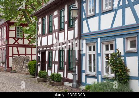 geography / travel, Germany, Hesse, Eltville at Rhine, Eltville, timber-framed in the Burgstrasse of E, Additional-Rights-Clearance-Info-Not-Available