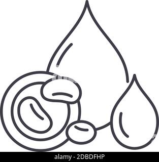 Red blood scan icon, linear isolated illustration, thin line vector, web design sign, outline concept symbol with editable stroke on white background. Stock Vector