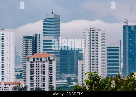 Apartment buildings in Singapore, view from Mount Faber Park Stock Photo