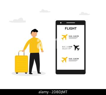 design about Flight booking concept illustration Stock Vector