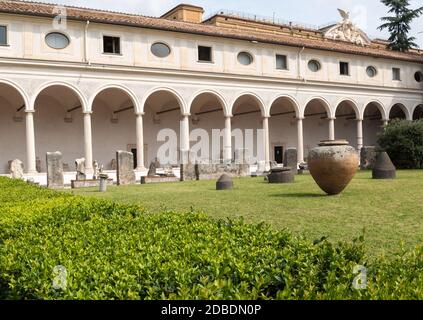 The baths of Diocletian (Thermae Diocletiani) in Rome. Italy Stock Photo