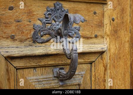 Old door handle Stock Photo