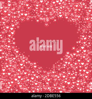 Vector modern circle like heart icons background. Social media concept. Valentines day invitation. Stock Vector
