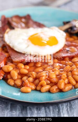 full englisch breakfast on a plate Stock Photo