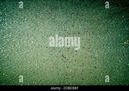 Glitter lights green textured background. High quality photo Stock Photo
