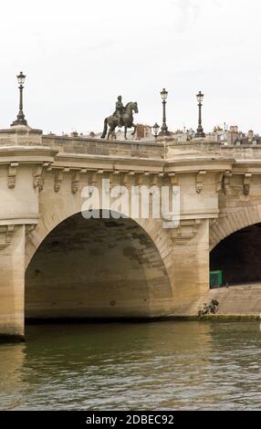 Paris, the statue of King Henry IV. On the Pont-Neuf (Paris France) Stock Photo