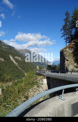 Reschenpass in South Tyrol Stock Photo