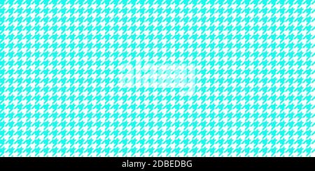 Sky Blue Seamless Houndstooth Pattern Background. Traditional Arab Texture. Fabric Textile Material. Stock Photo