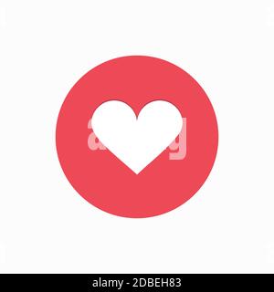 vector modern like pink icon isolated on white background Stock Vector