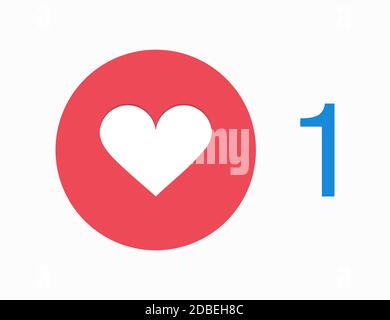 vector modern like pink icon isolated on white background Stock Vector