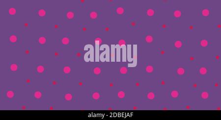 Lilac Purple Dots Pattern Background. Retro Circles Backdrop. Balls Texture. Stock Photo